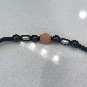 Braided bracelet with beads, 12”
